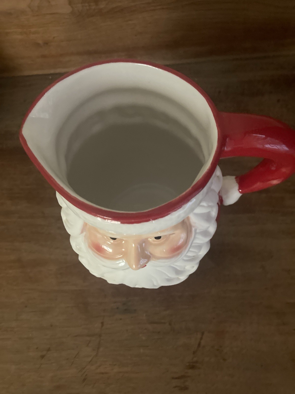 Creative Co-Op 6-1/4″L x 5-1/2″W x 7″H Stoneware Santa Pitcher
