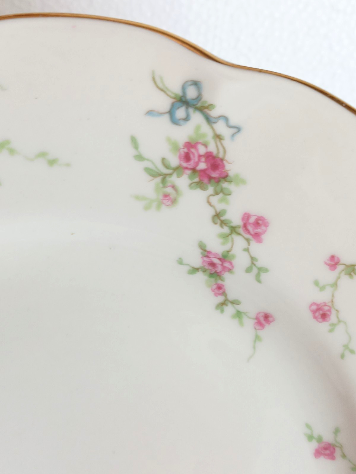 Vintage Limoges Rose Plates 9 1/2 in. Set of 6 Theodore Haviland New York USA