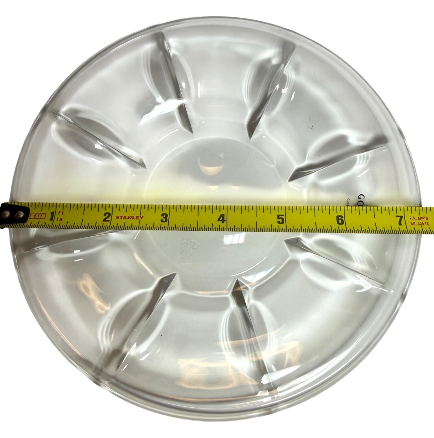 4 Pc Gorham Crystal 7″ Salad Dessert Plates Signed Clear Glass Elegant Dining