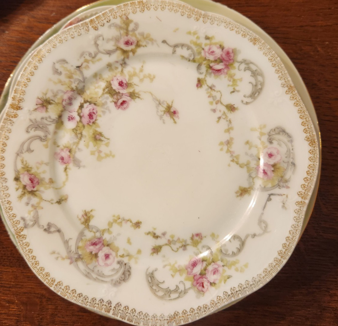 8 Vtg Mismatched China Salad Luncheon Plates Plate Set Mixed Floral Tea Party C