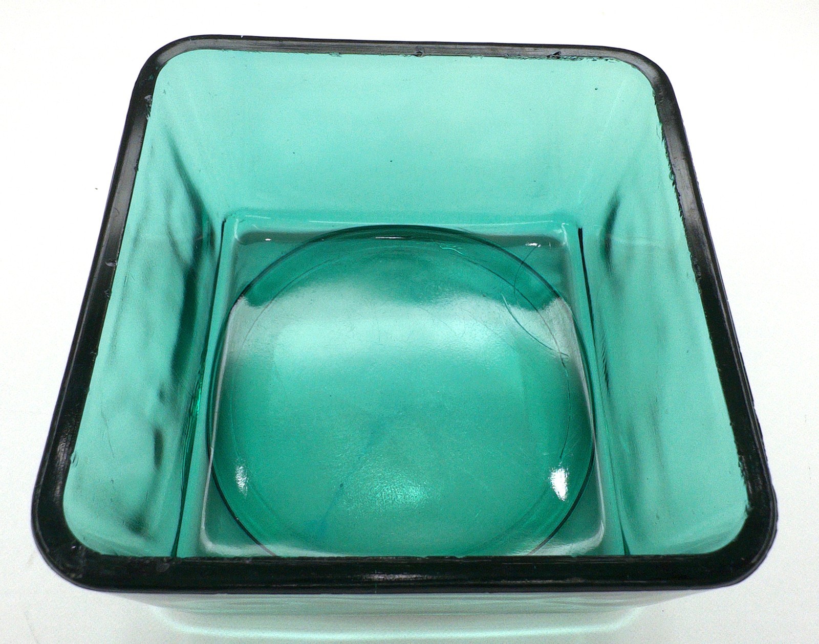 Vintage Jeannette Ultramarine Glass Refrigerator Dishes Pair 1930s Stackable Set