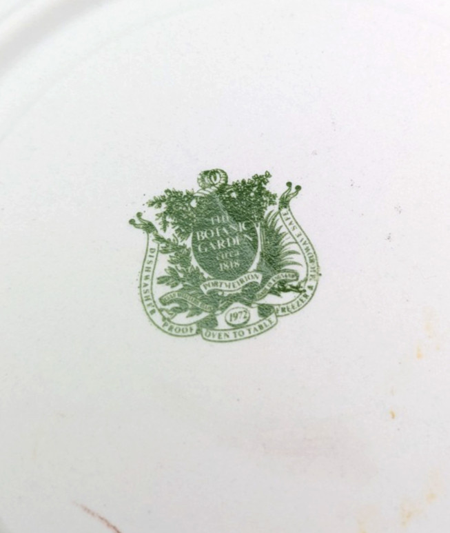 Port Meirion Cake Platter 12″ Round Botanical Garden Peony Butterflies