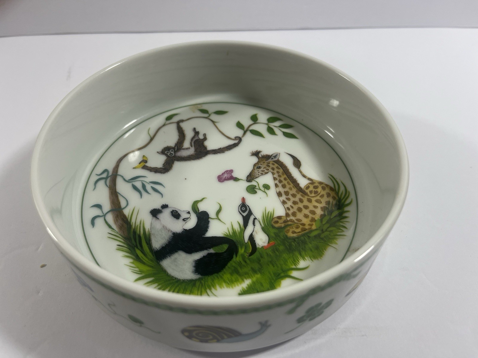 Vintage Lynn Chase Jungle Party 5 7/8″ Children’s Cereal Bowl 1988 Japan