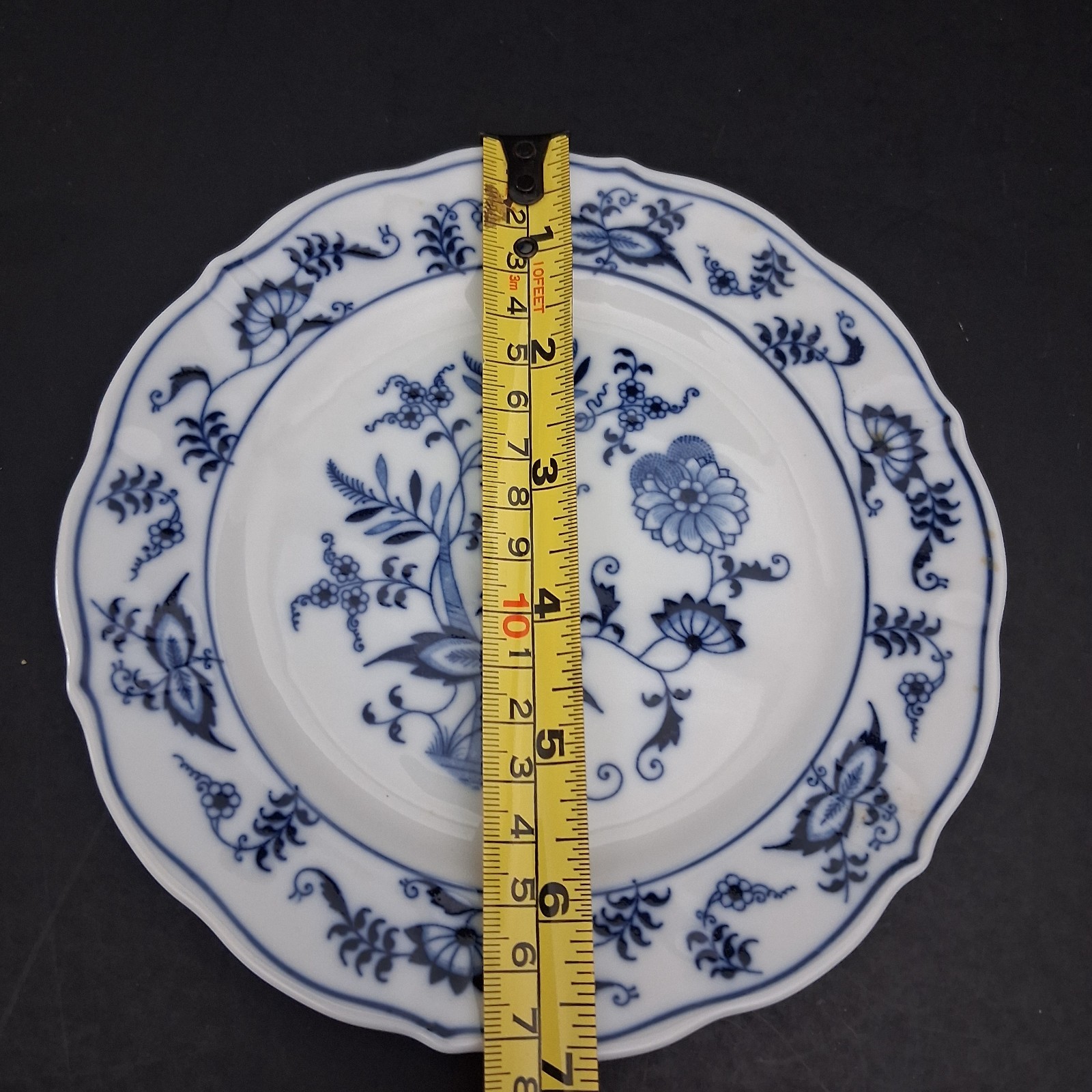2PC Vintage Blue Danube Round Compote Meissen Pierced Pedestal Porcelain