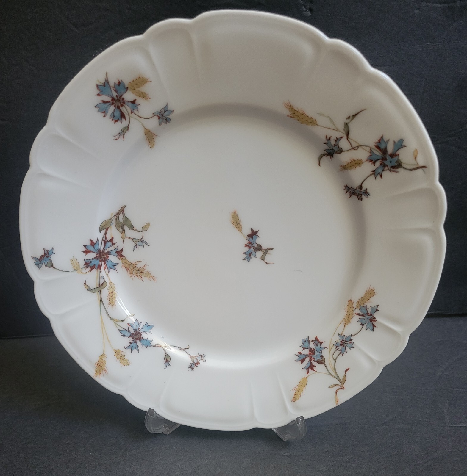 Set of 7 Haviland Limoges Schleiger 73 Blue Cornflower Salad Plates NEW