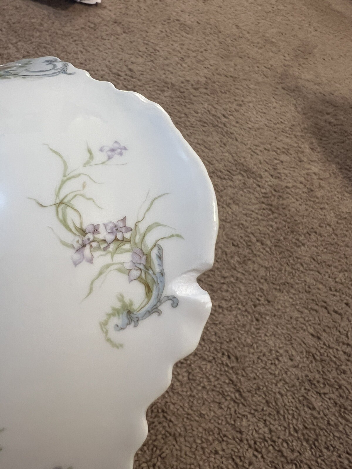 Antique RARE Haviland & Co France 8”x 7.25” Bowl Limoges Schleiger 57F China