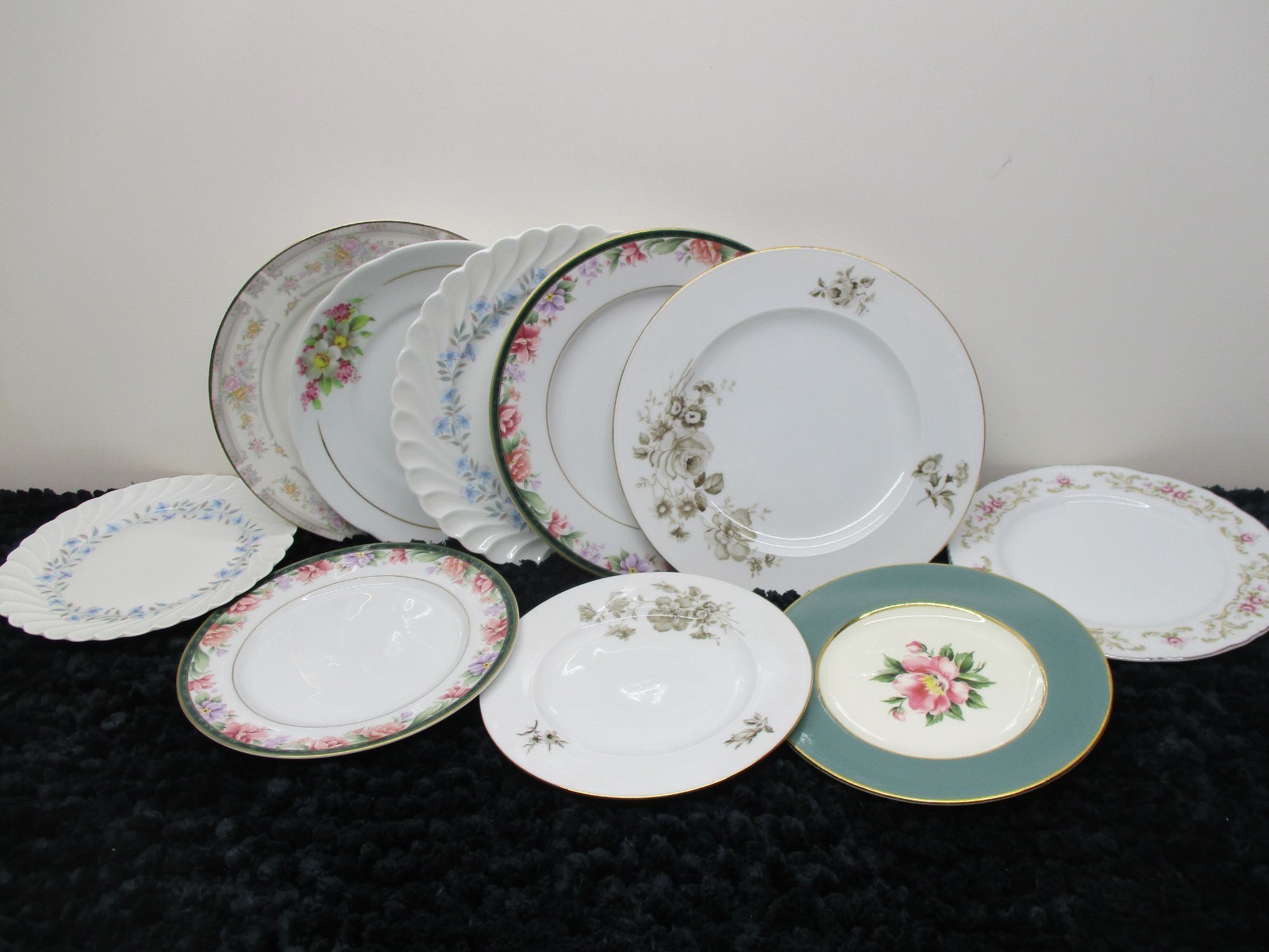 Vintage Mismatched China Bread Plates & Salad Plates ~ 10pcs-Beautiful-Colorful