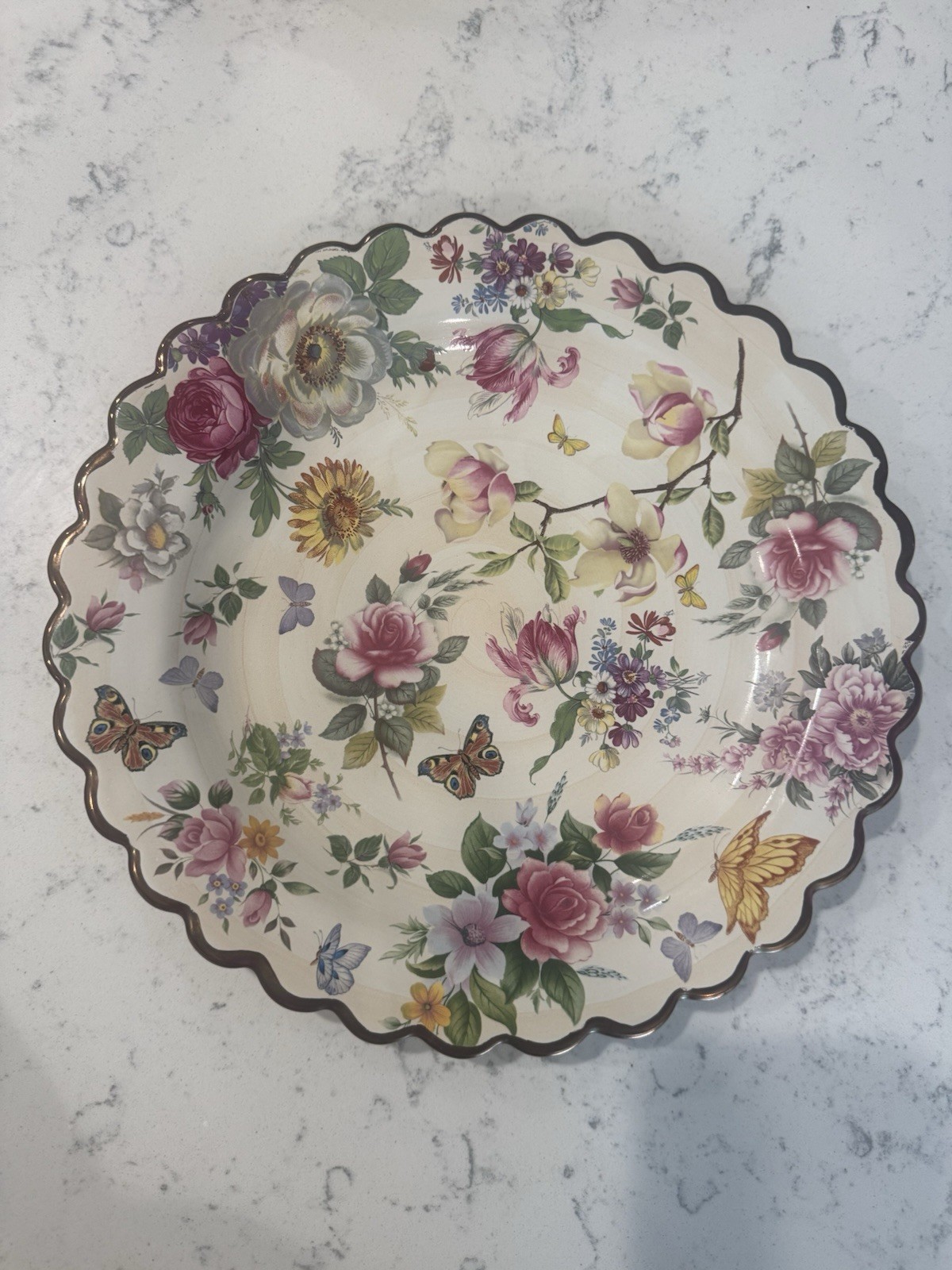 Mackenzie-Childs Chelsea Luster Dinner Plate.