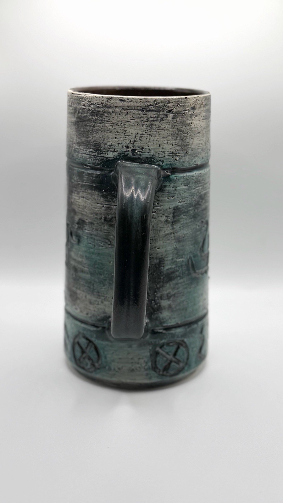 Vintage AROL Scandinavian Art Clay Pottery Cup/Mug Scandinavian Nordic Runes