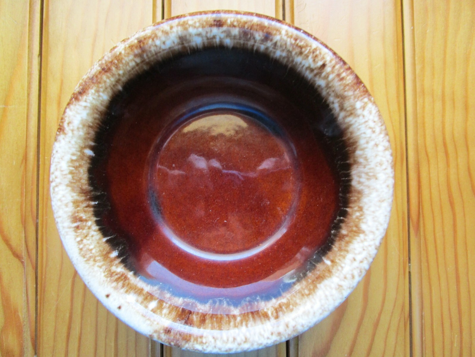 VINTAGE BROWN DRIP OVEN PROOF USA HULL 5.1/4″ WIDE X 2 1/8 IN TALL BOWL