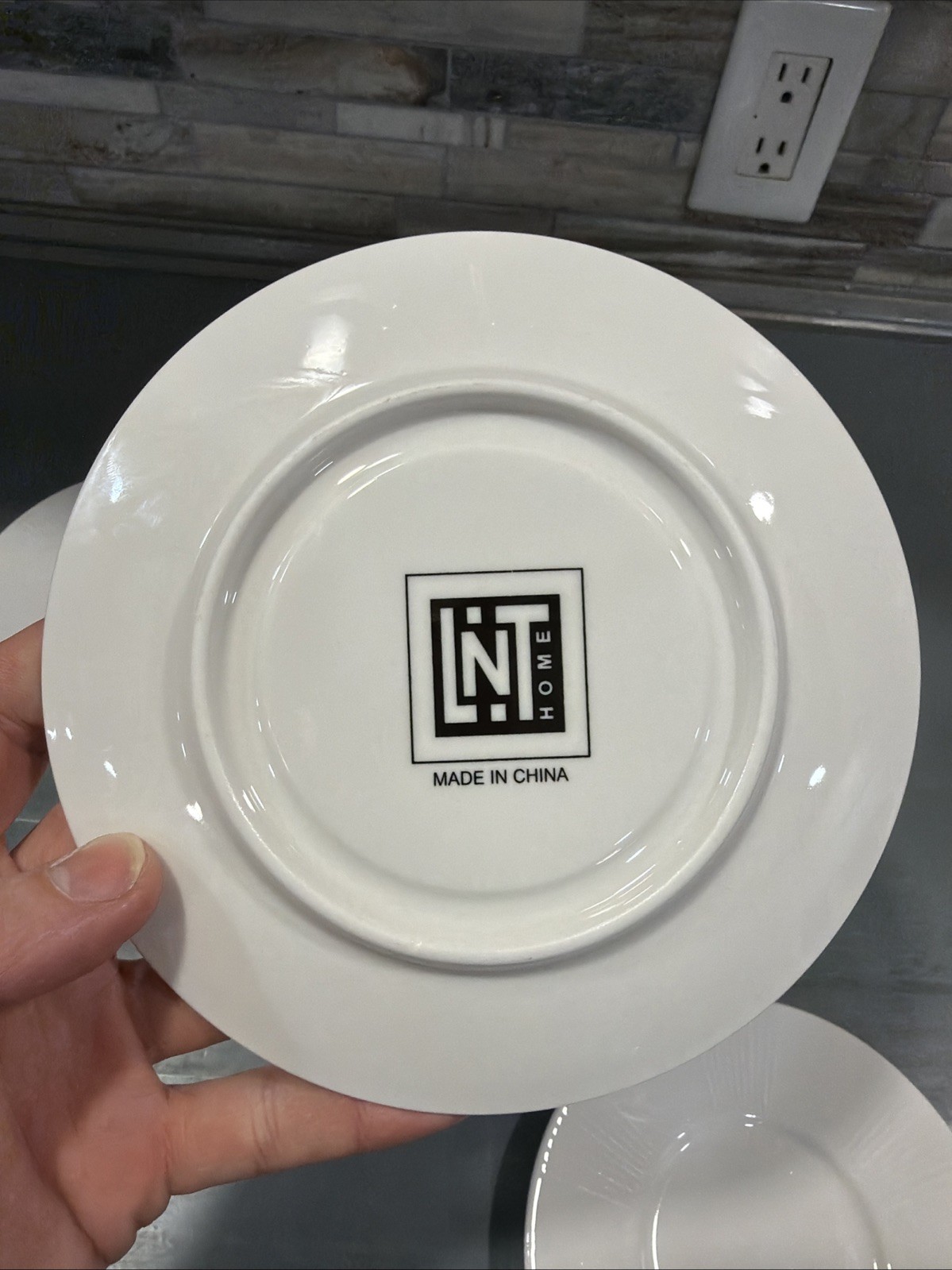 Set of 5 Vintage Linens N Things White Porcelain 6.5″ Saucers