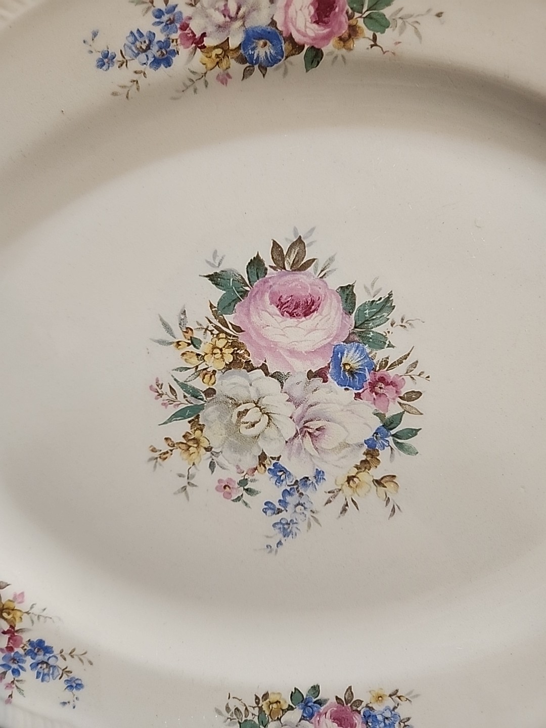 homer laughlin virginia rose Sprintime 11 3/4 Approx inch Platter 1950 Vintage