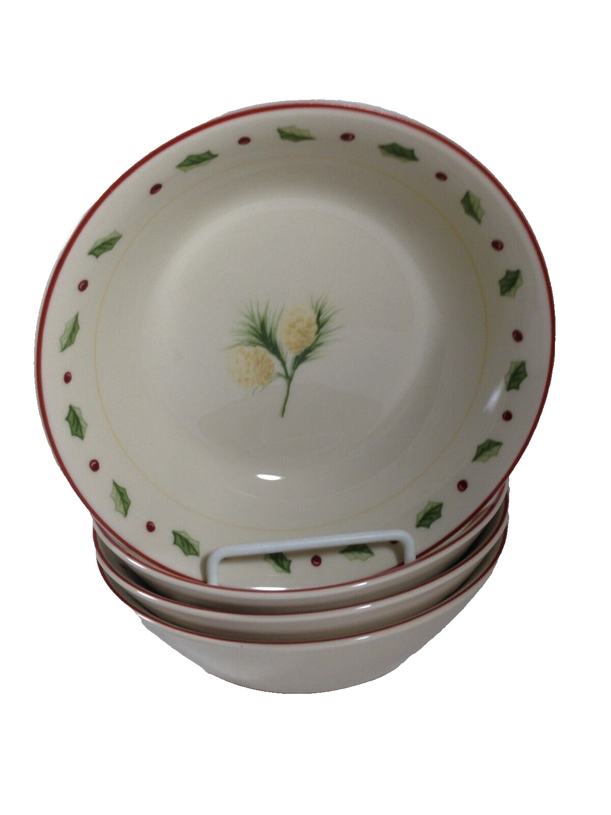 Merry Brite Holiday Home Set of 4 Christmas Salad Bowls