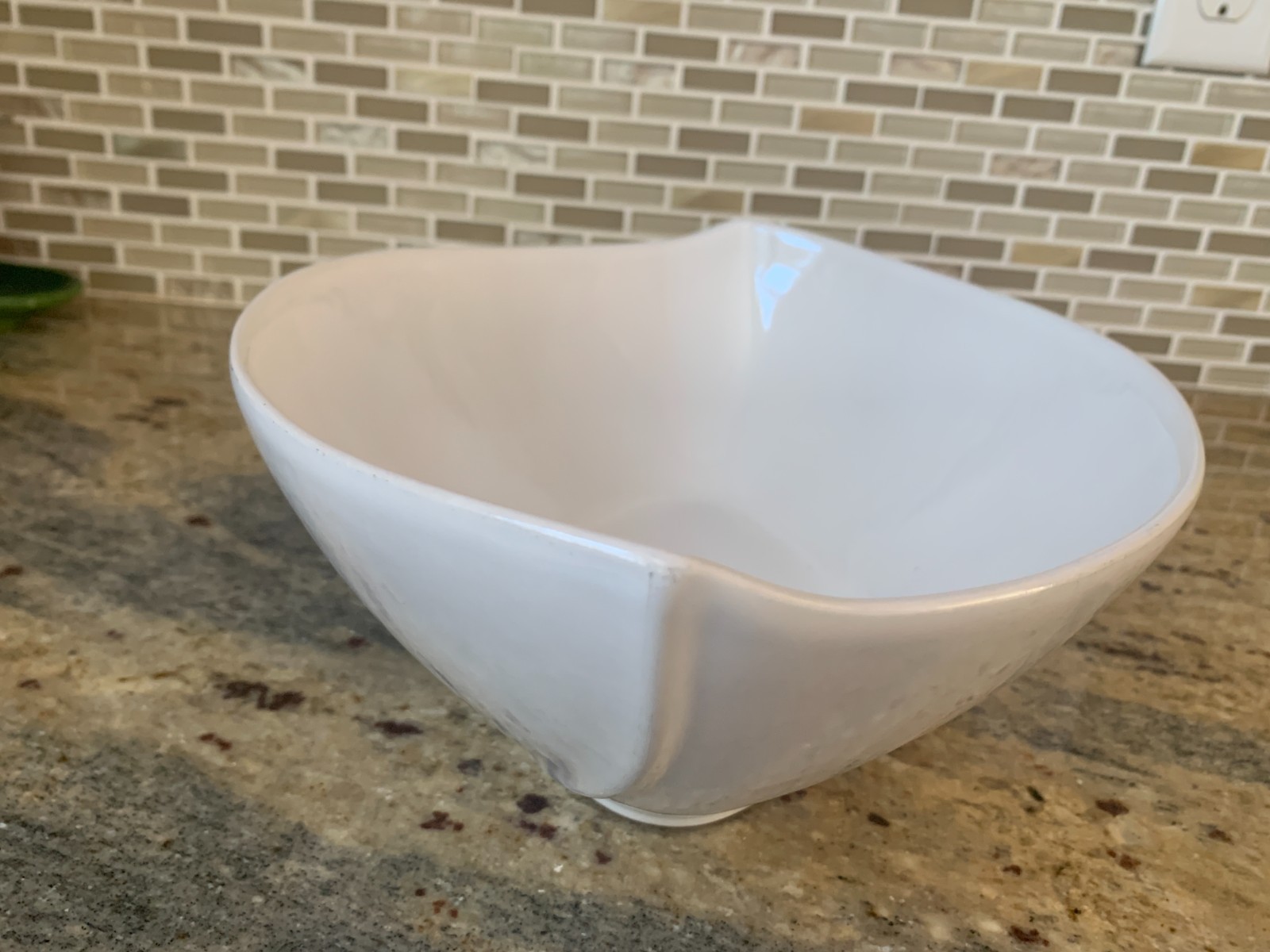 Cerages Portugal White Oval Asymmetrical Serving Bowl 14″ Oven Safe Modern Large
