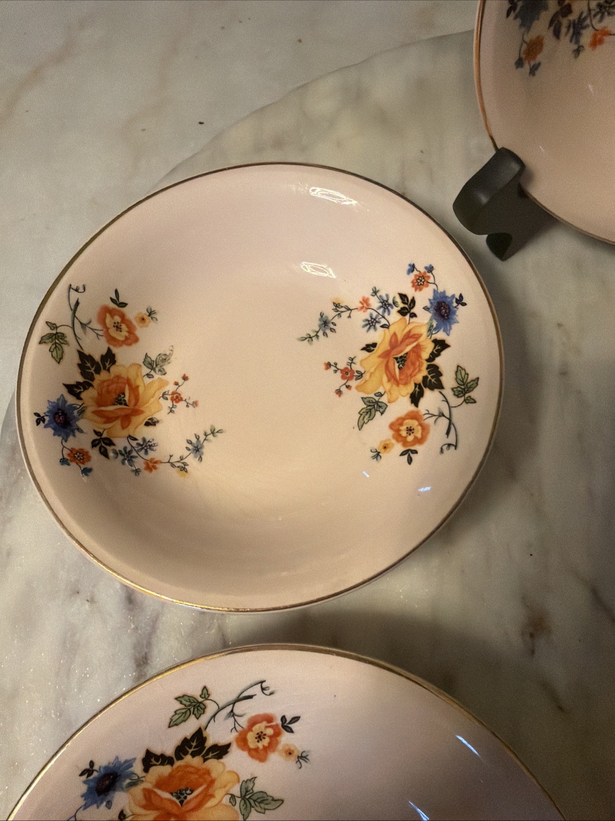 Royal Beige Ware Royal China Sebring Ohio Floral 5.5” Dessert Bowl – Set of 5