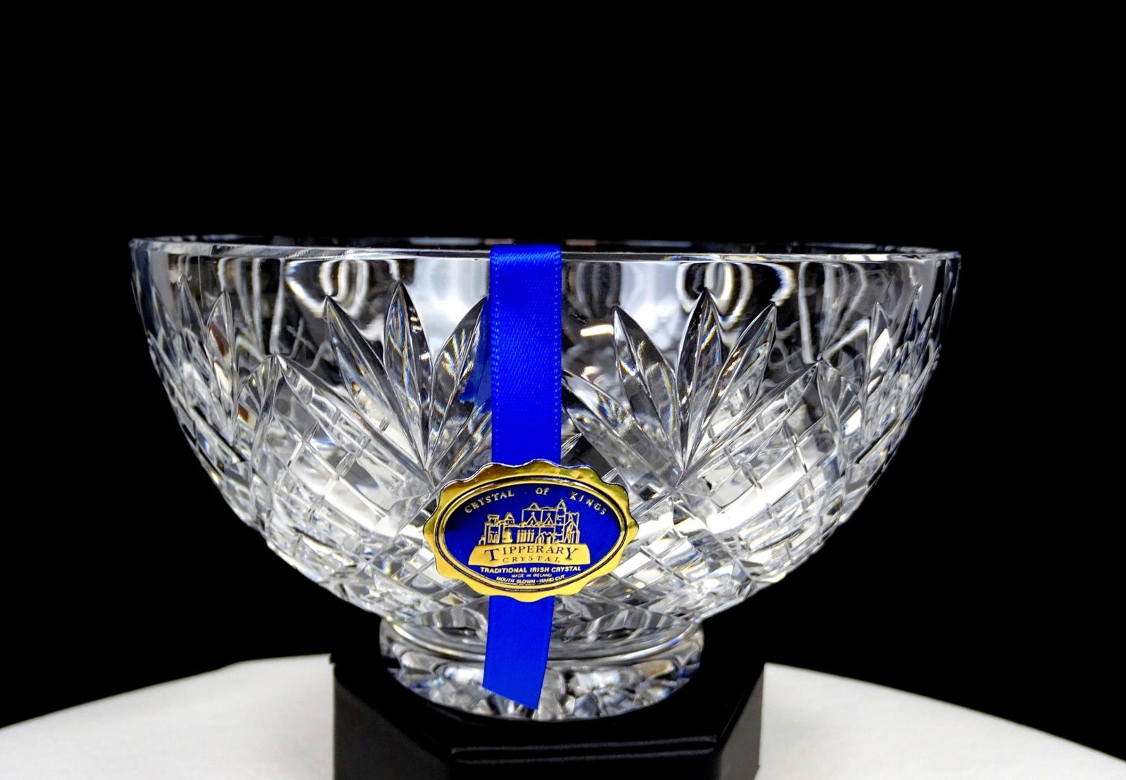 TIPPERARY SIGNED BRILLIANT CRYSTAL GRANVILLE SUITE 6 1/2″ FOOTED BOWL 1994-1997