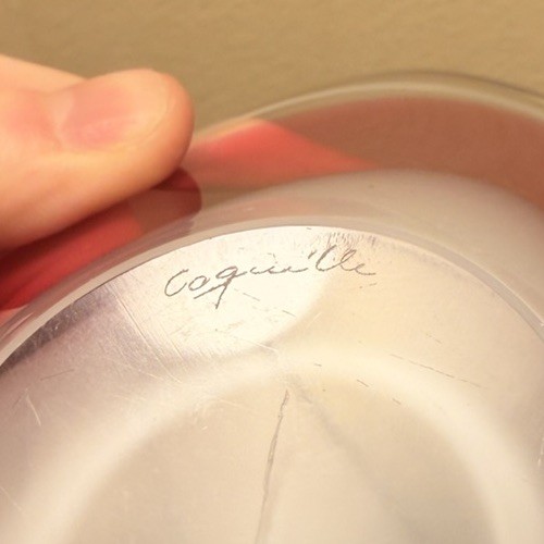 Flygfors Coquille Art Glass Bowl by Paul Kedely Signed 1958 MCM Scandinavian