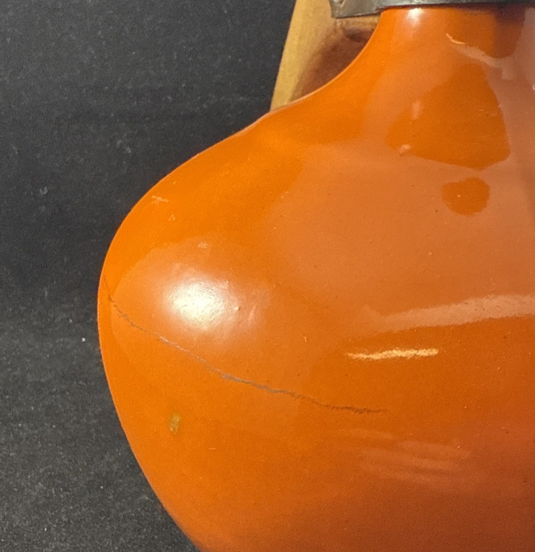 Vintage Hollydale Pottery Early California Orange Carafe 30s-50s