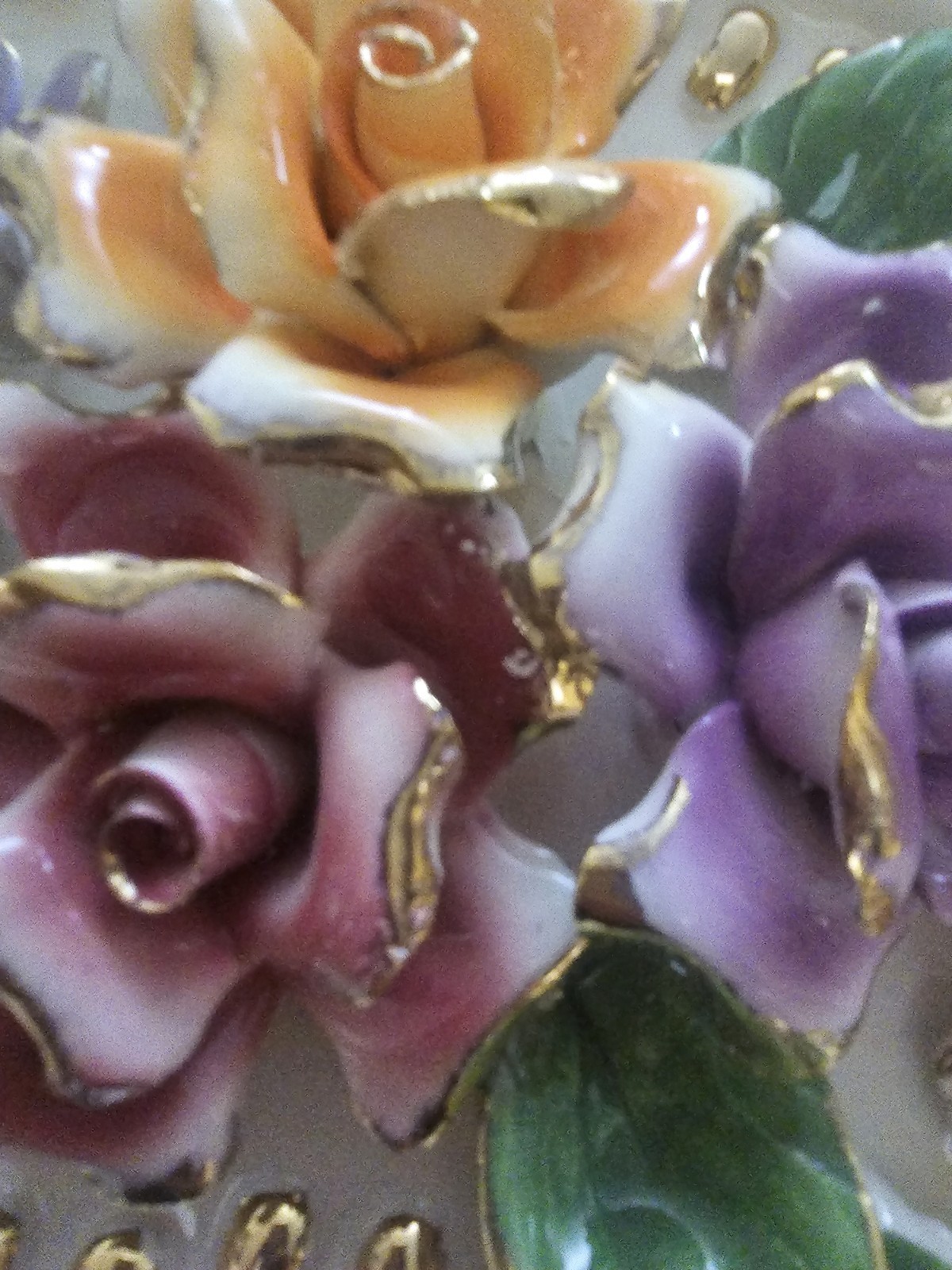 Pair of Beautiful Vintage Capodimonte Wall Art