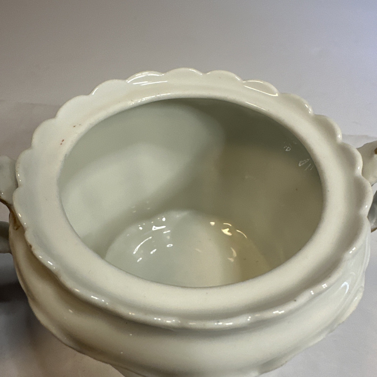 Vintage Haviland China Limoges Over Sized Sugar Bowl w Lid Roses Floral Design