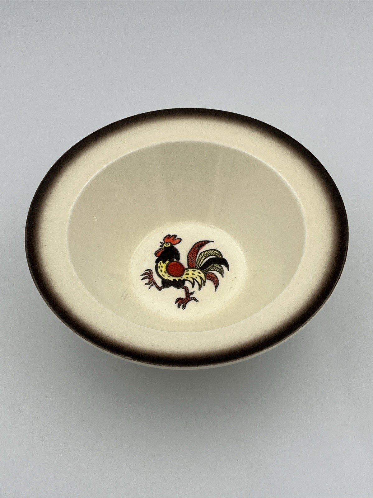 Metlox Poppytrail California Red Rooster 7.25” Serving Bowl Vintage