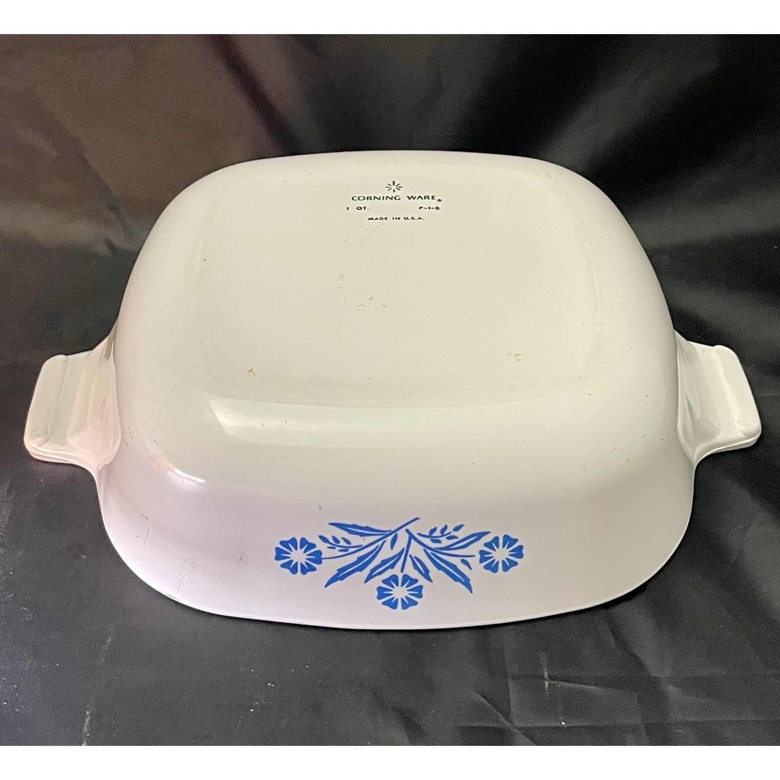 Corning Ware P1B Baking Dish Cornflower Pattern Ceramic 1 Quart Vintage 1960s