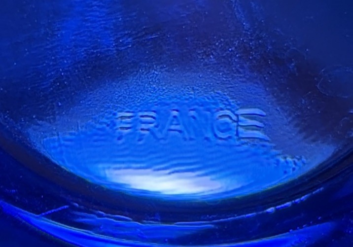 Vintage Saucer Plate 5-1/4″ Rivage Cobalt Blue by Duralex Swirl Design France