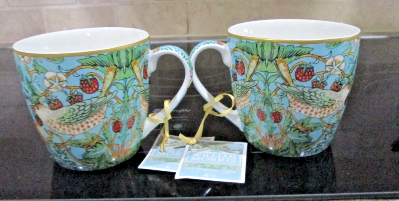 NEW! William Morris- Morris & Co STRAWBERRY THIEF- Coffee/Tea Mug Cup-CHOOSE QTY
