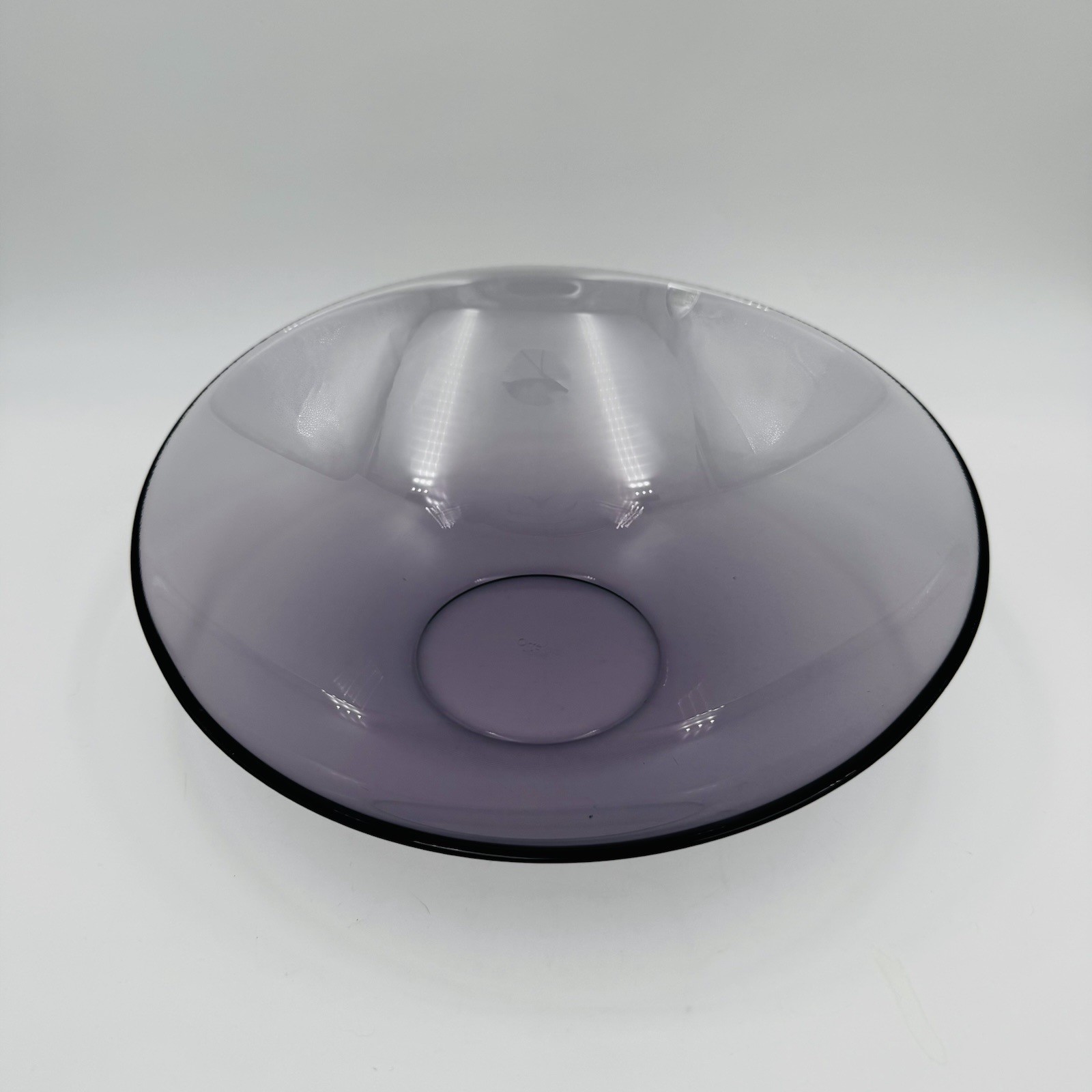 Orrefors Sweden Amethyst / Plum Asymmetrical 10.25” Crystal Bowl – Lena Berstrom