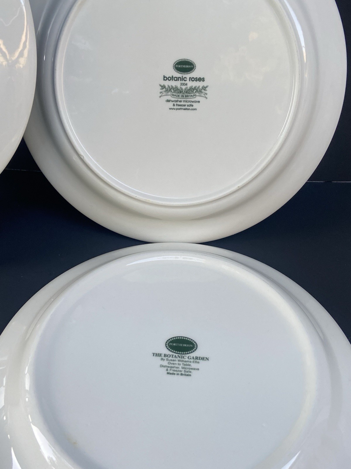 6 Portmeirion Botanic Garden Salad Plates Britain Roses Butterflies 8-1/2”