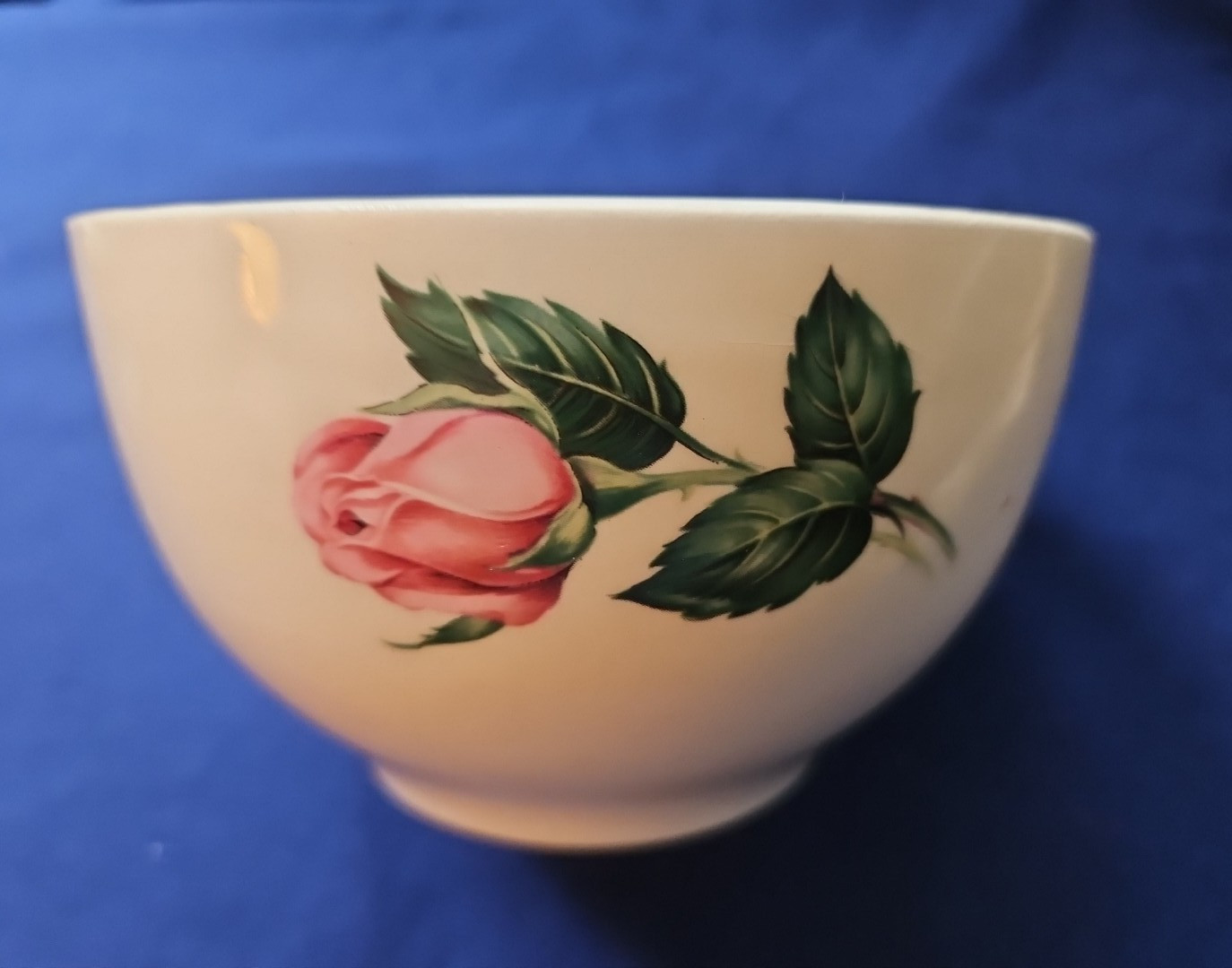 Ballerina Pink Rose Cranberry Bowl Universal Potteries 1950-1959 USA China