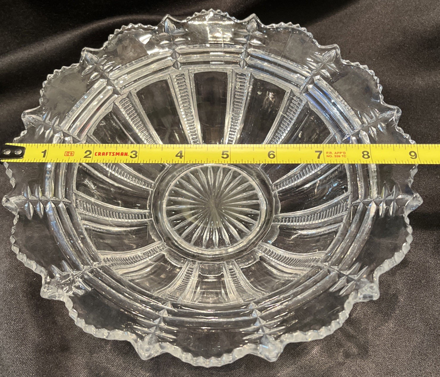 Antique Paris Bryce Higbee And Company Early American, Pattern Glass Bowl