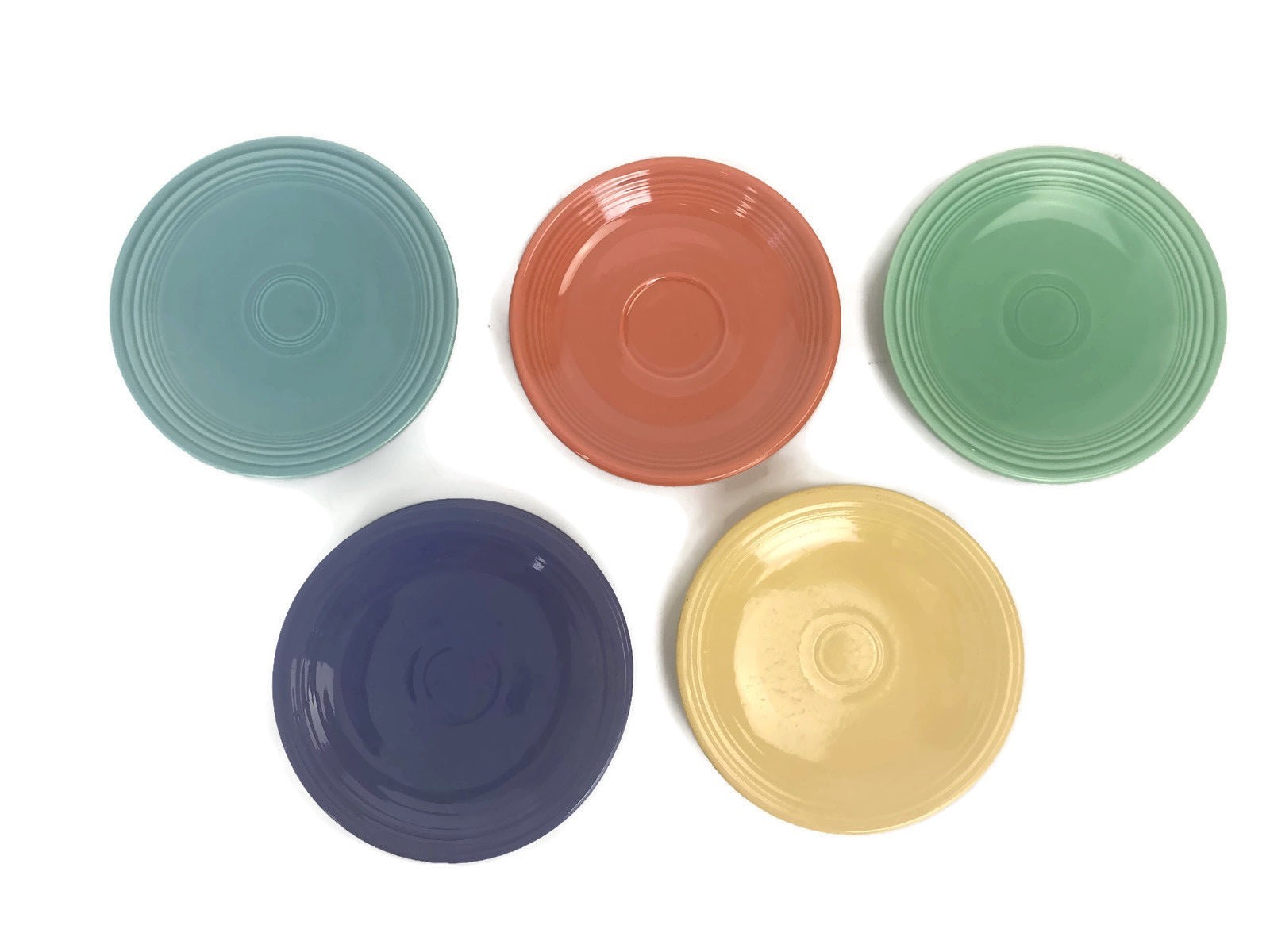 Vintage Fiesta Bread Plates & Saucers Original Glaze Colors 1936 -1969 6-1/4″ U5