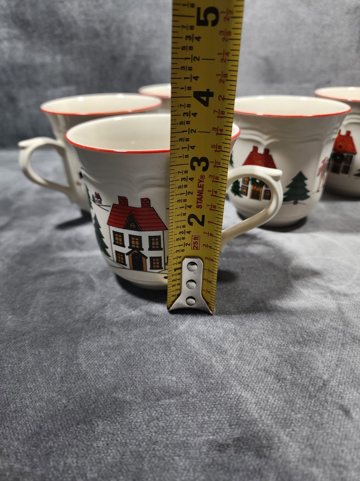 Vtg Jamestown China Action THE JOY OF CHRISTMAS Dinner Plates/Bowls/Cups/15 pcs