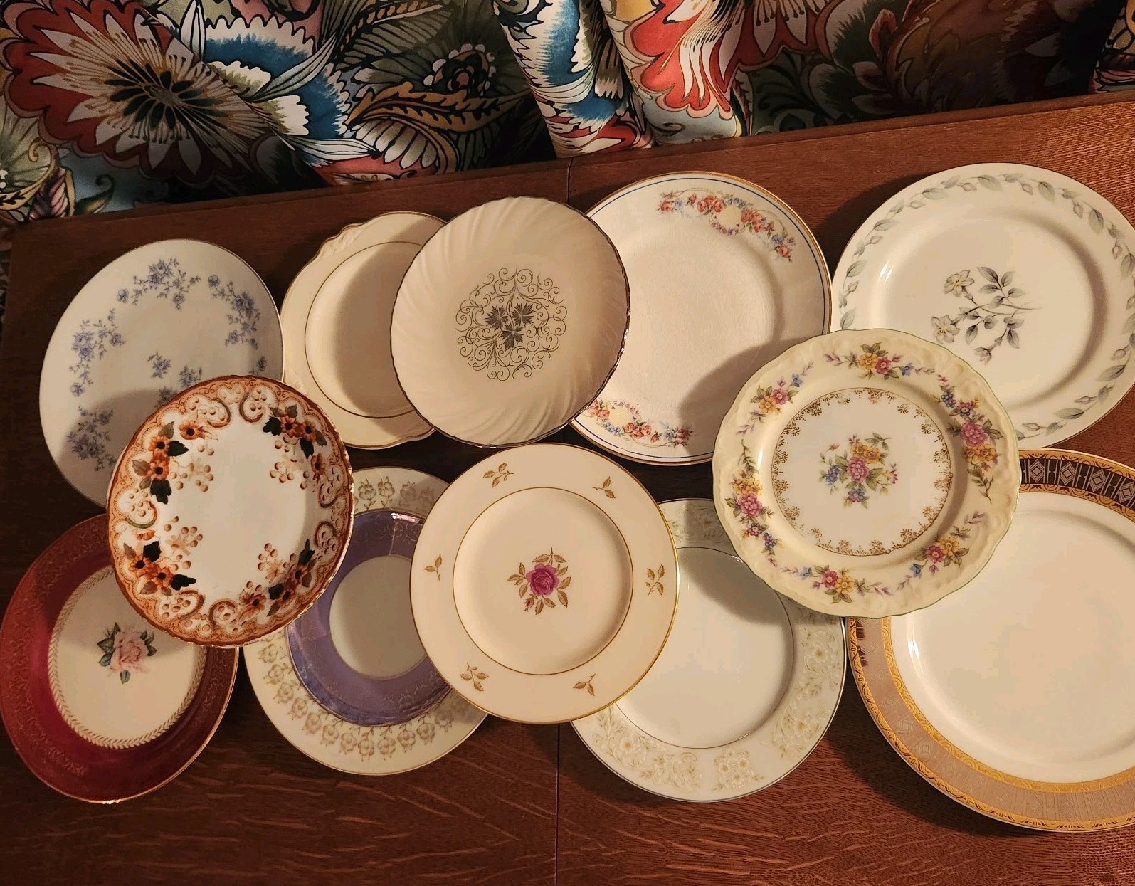 12 Vtg Mismatched China Dessert Plates Set Floral Tea Wedding Cottagecore “N”