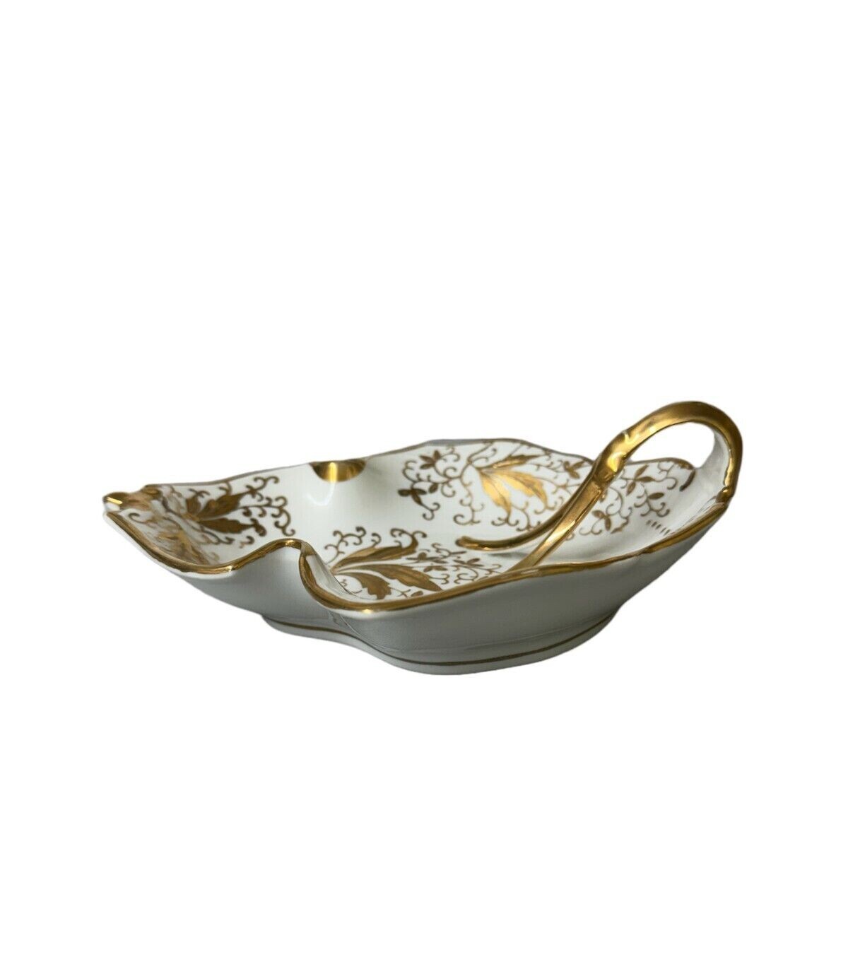 Vintage Lenwile Ardalt 6859 Embossed Gold Leaf Scroll Tray