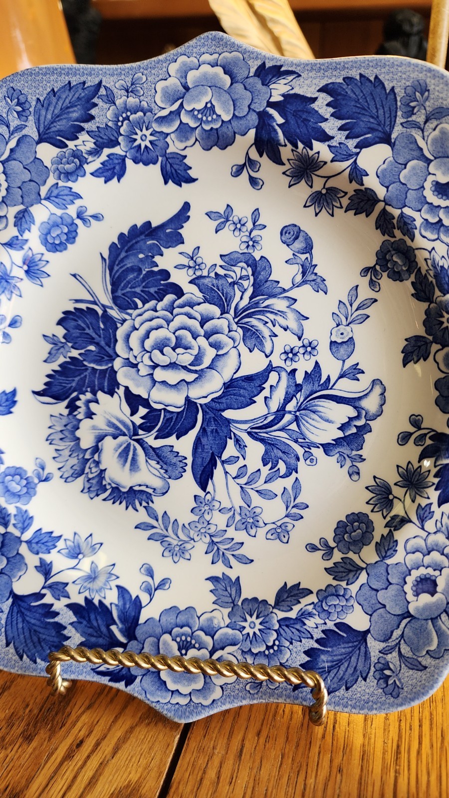 Vintage Spode Blue Room “British Poppy” Blue Excellent Cond 9in