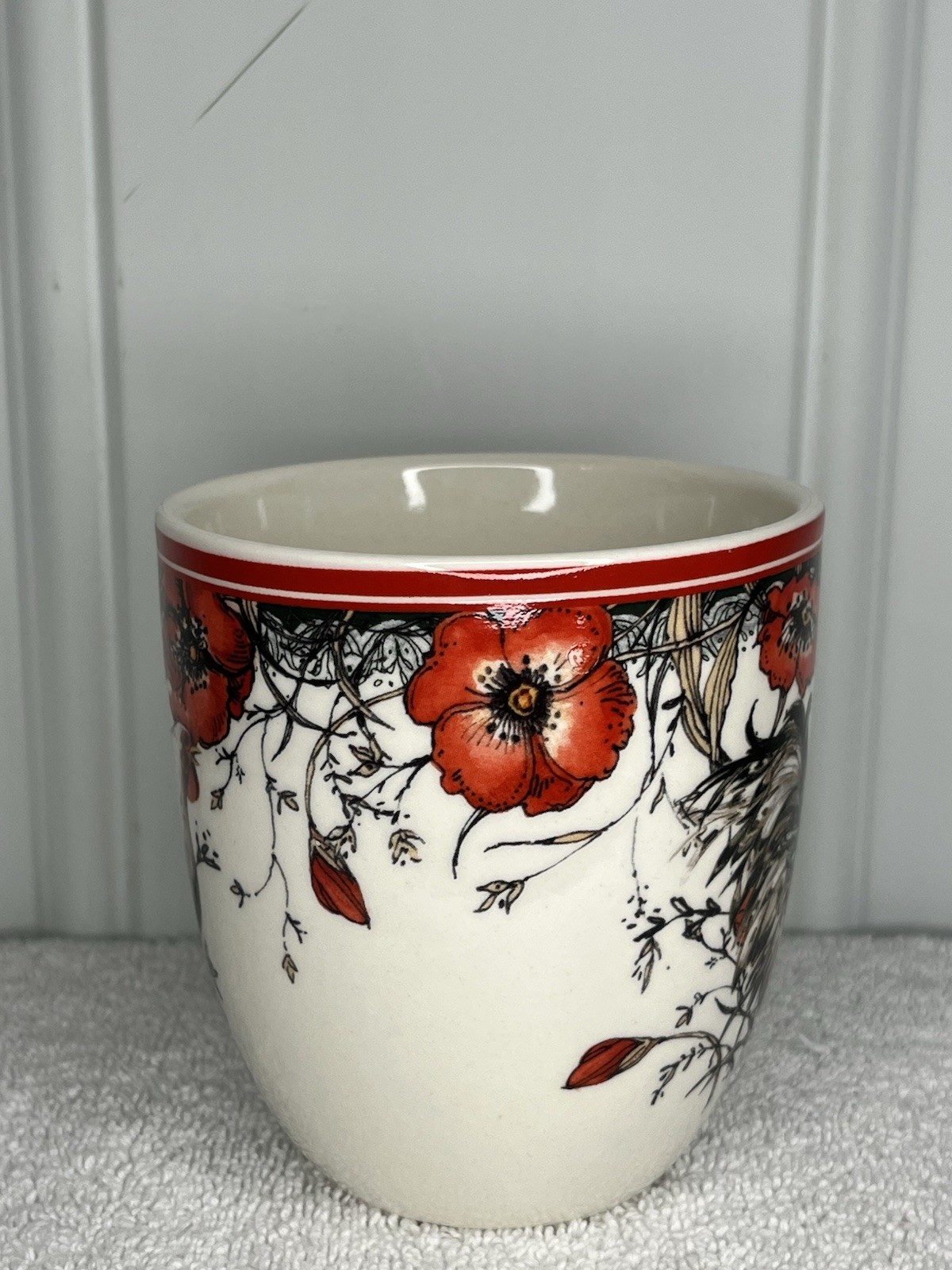 CRACKER BARREL Susan Winget Stoneware Farmhouse Rooster Coffee Mug Cup EXCELLENT