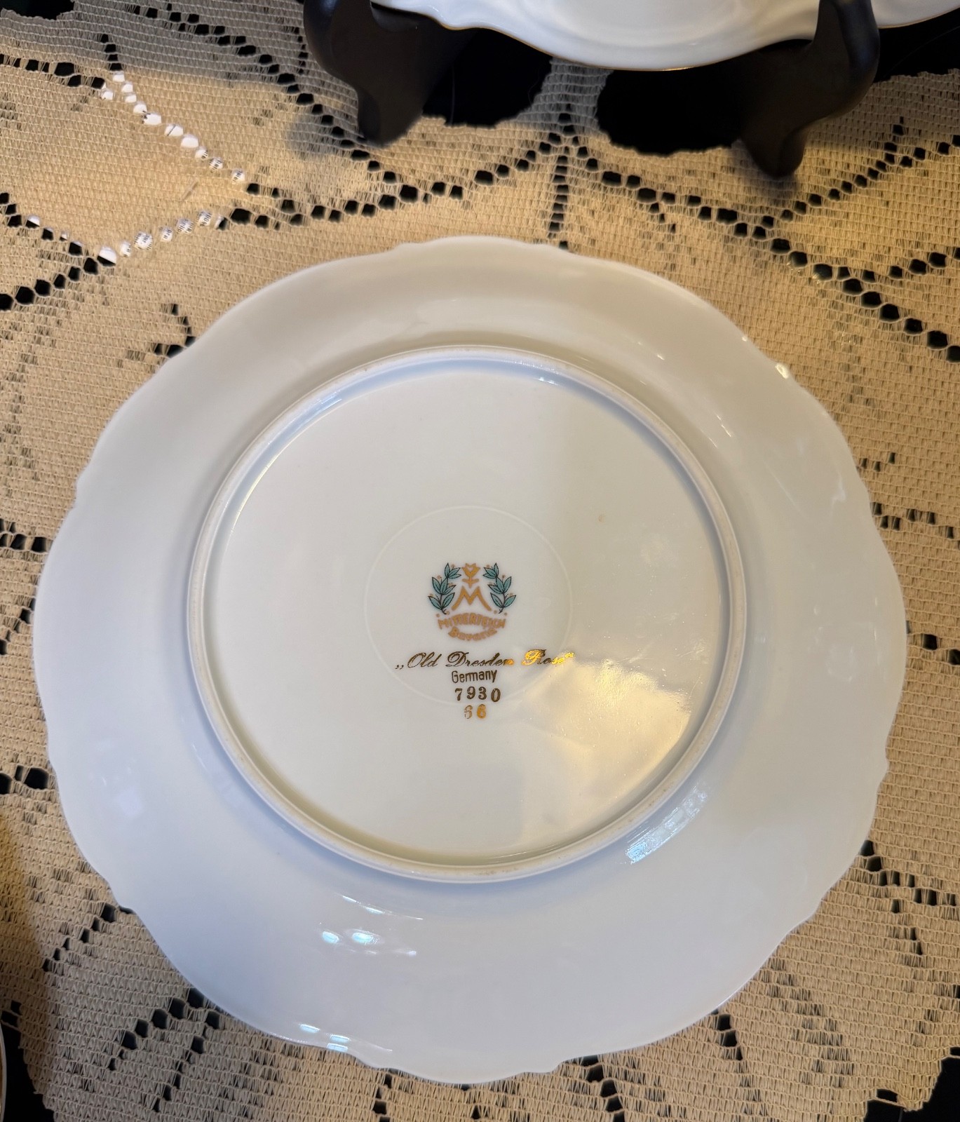 Mitterteich Germany Old Dresden Rose 5 pc Place Setting Vintage