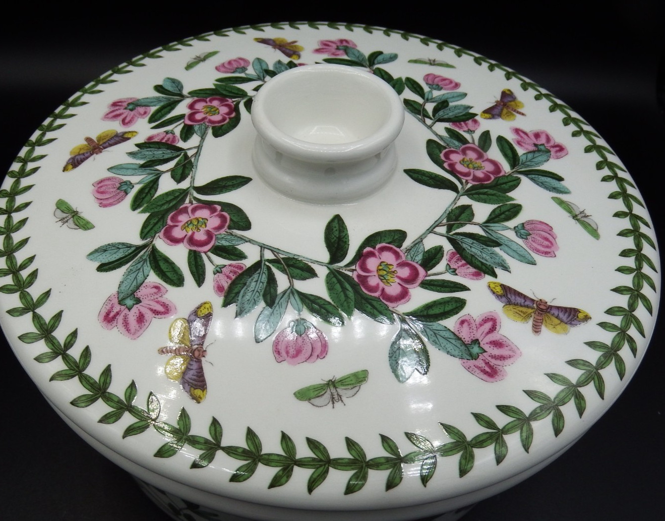 Portmeirion Botanic Garden Rhododendron 1.5 Qt Covered Casserole Dish MINT