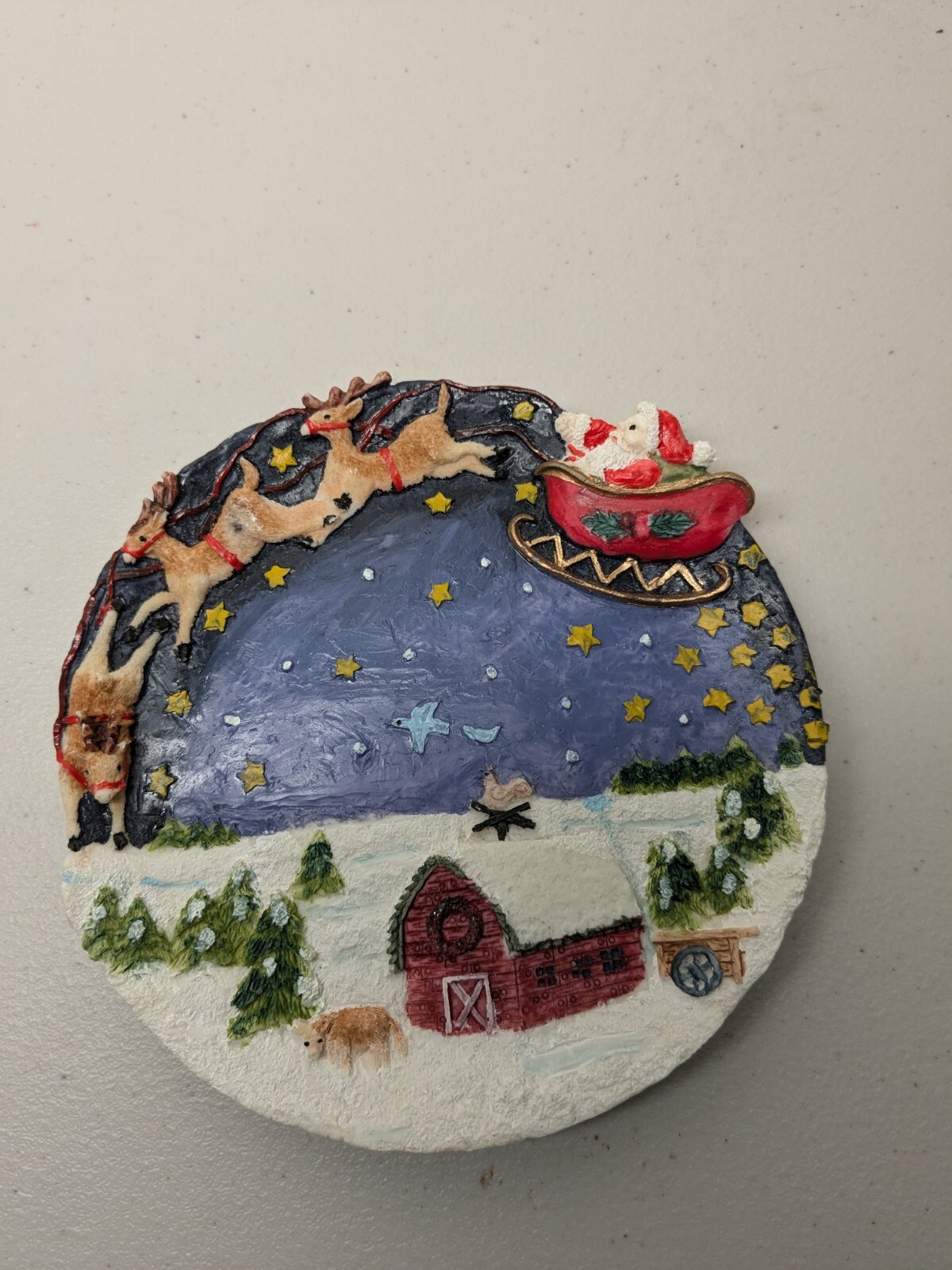 Popular Imports 5 Piece Small Dish Set Ceramic Painted Holiday WofOz 1994-1997