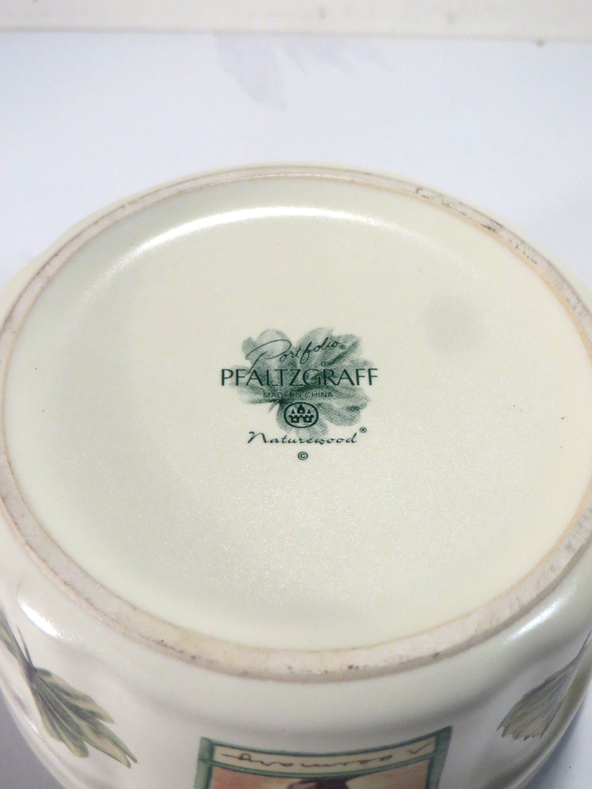 Pfaltzgraff ‘Naturewood’ Dip/Cheese Bowl Garden Theme Stoneware 4.5″