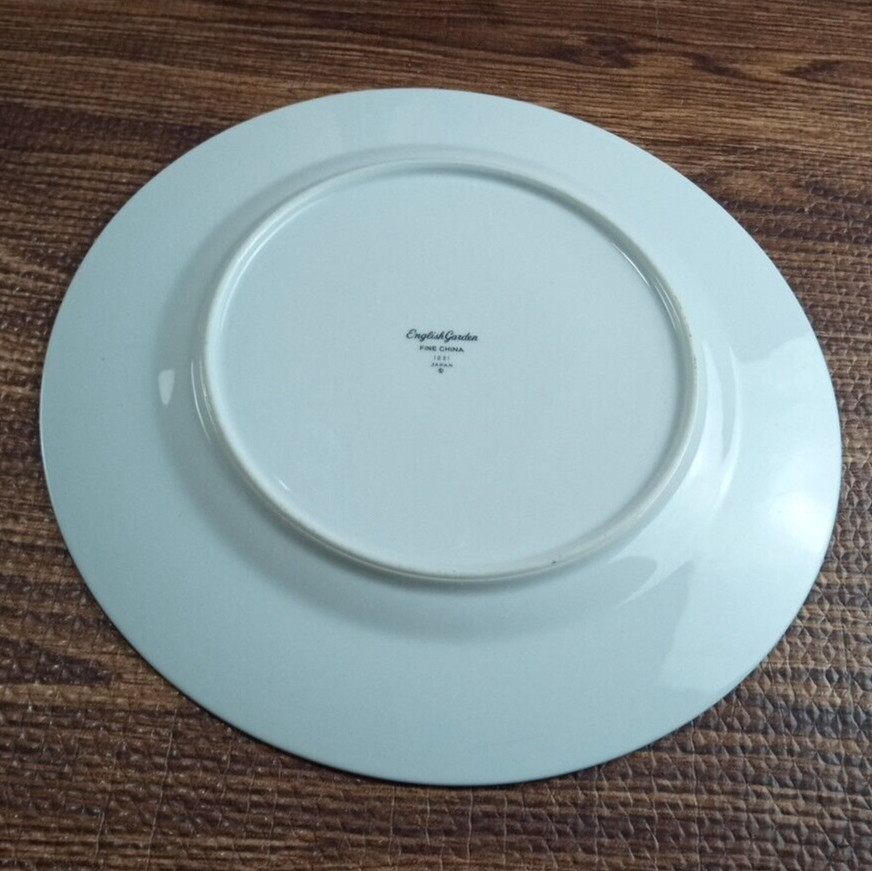 English Garden Fine China Japan 1221 Dinner Plate 10 1/4″ Set Of 2