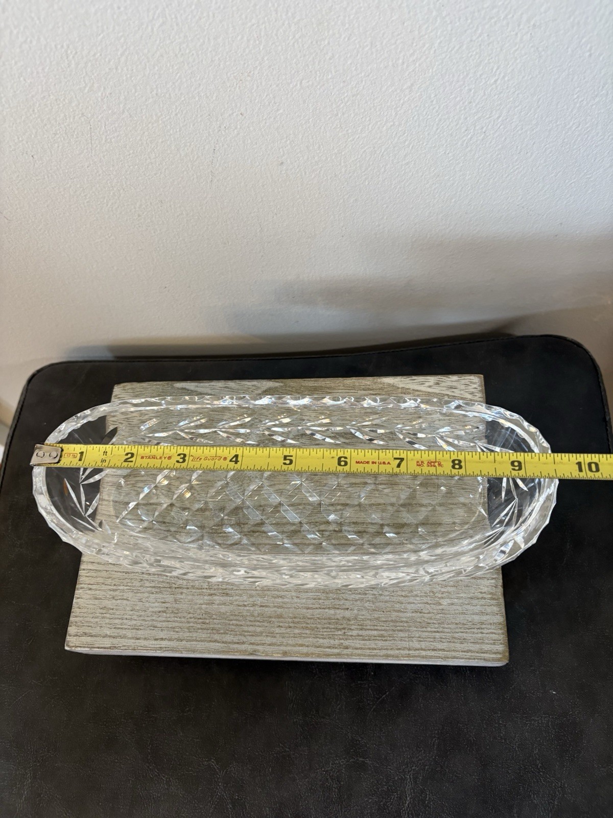 Waterford Glandore Pattern Cut Crystal Oval Celery Relish Dish Tray Vtg EUC