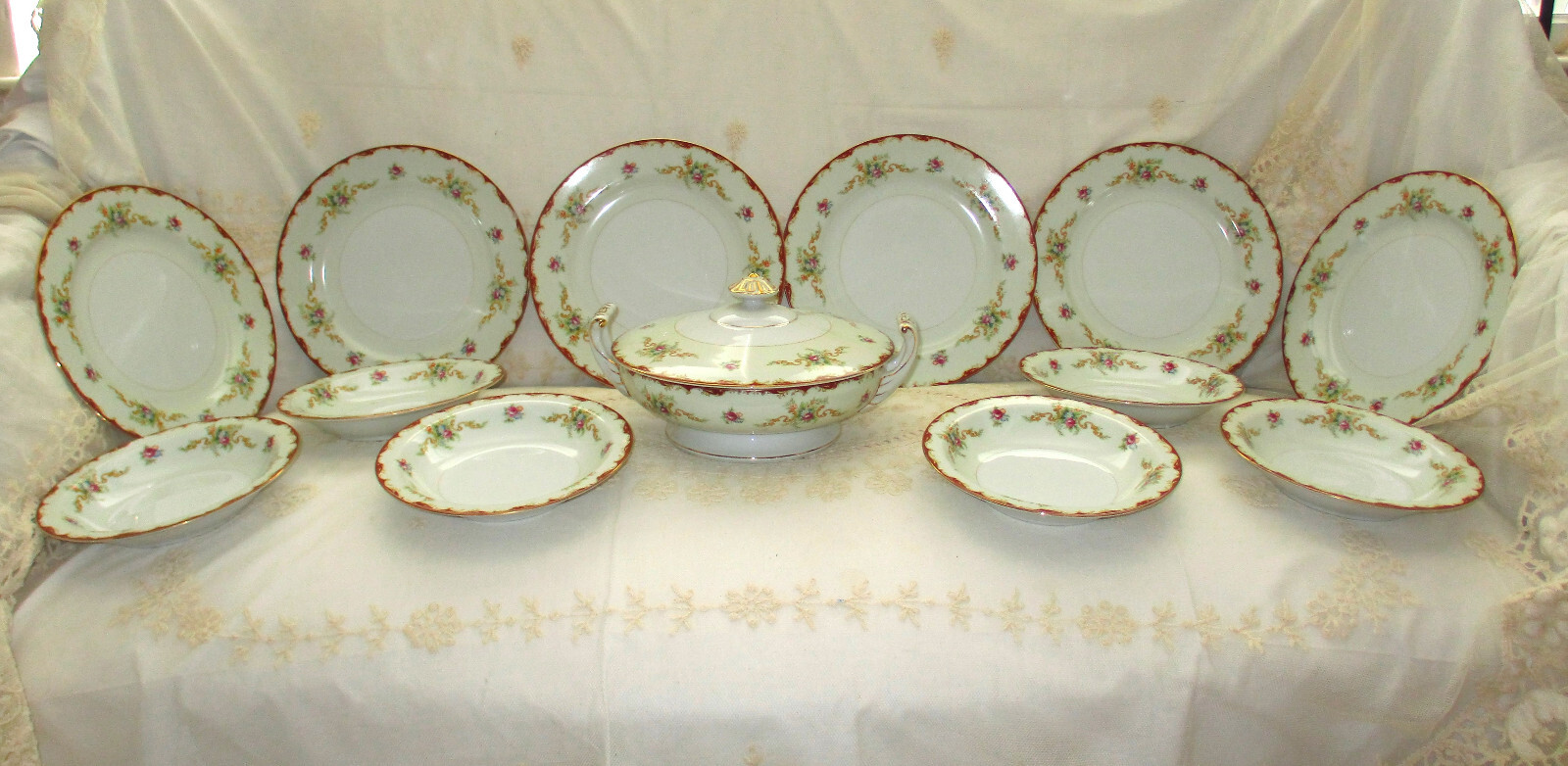 Vintage Harmony House “Wembley” Porcelain Dinner Set for 6 and Covered Tureen