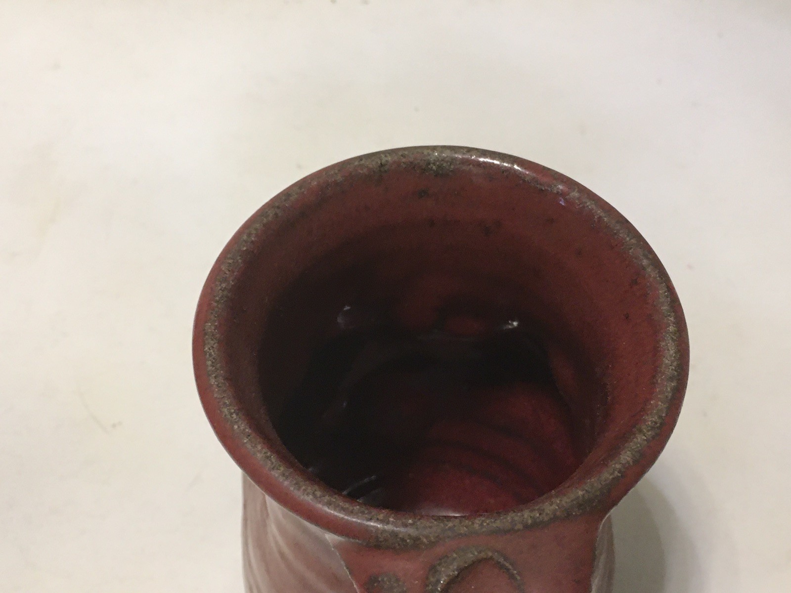 Mahon Ugly Funny Face Angry Devil Mug Signed Vtg Pottery Stoneware Moustache
