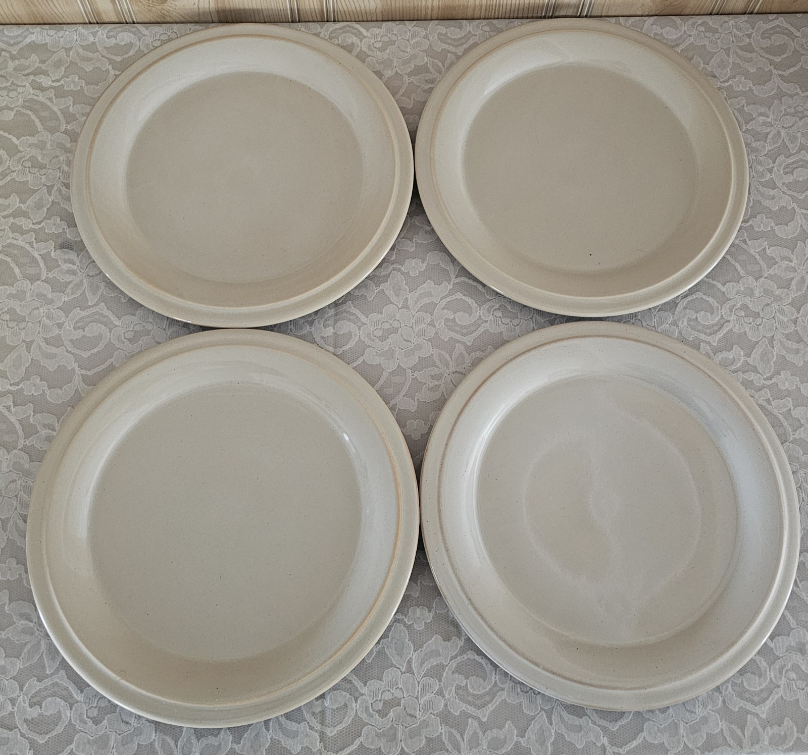Prairie Golden Wheat By Interiors Stoneware Dinner Plates 11″ Diameter Set of 4