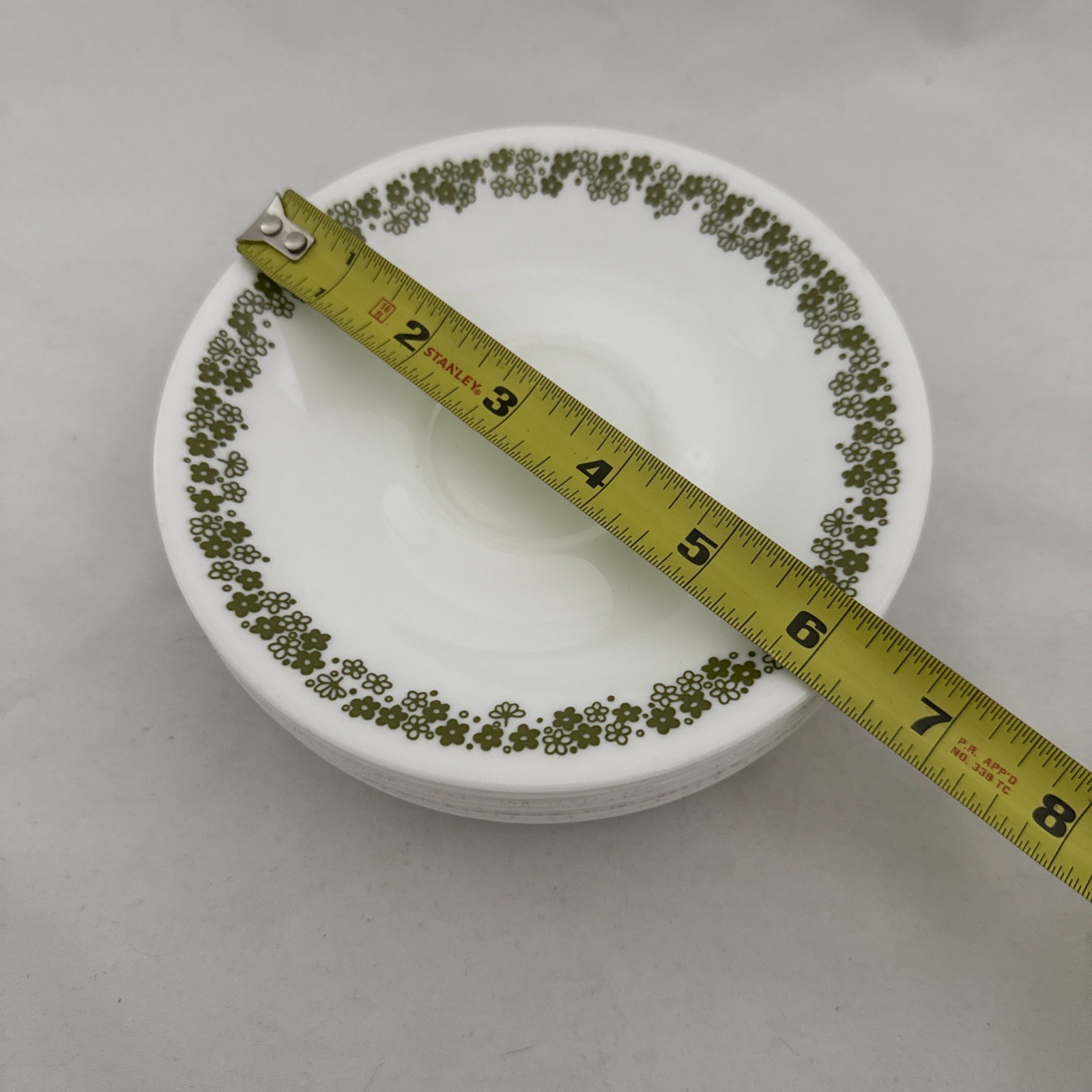 Corelle by Corning Crazy Daisy Spring Blossom Saucers 6 1/4″ Vintage Set 8