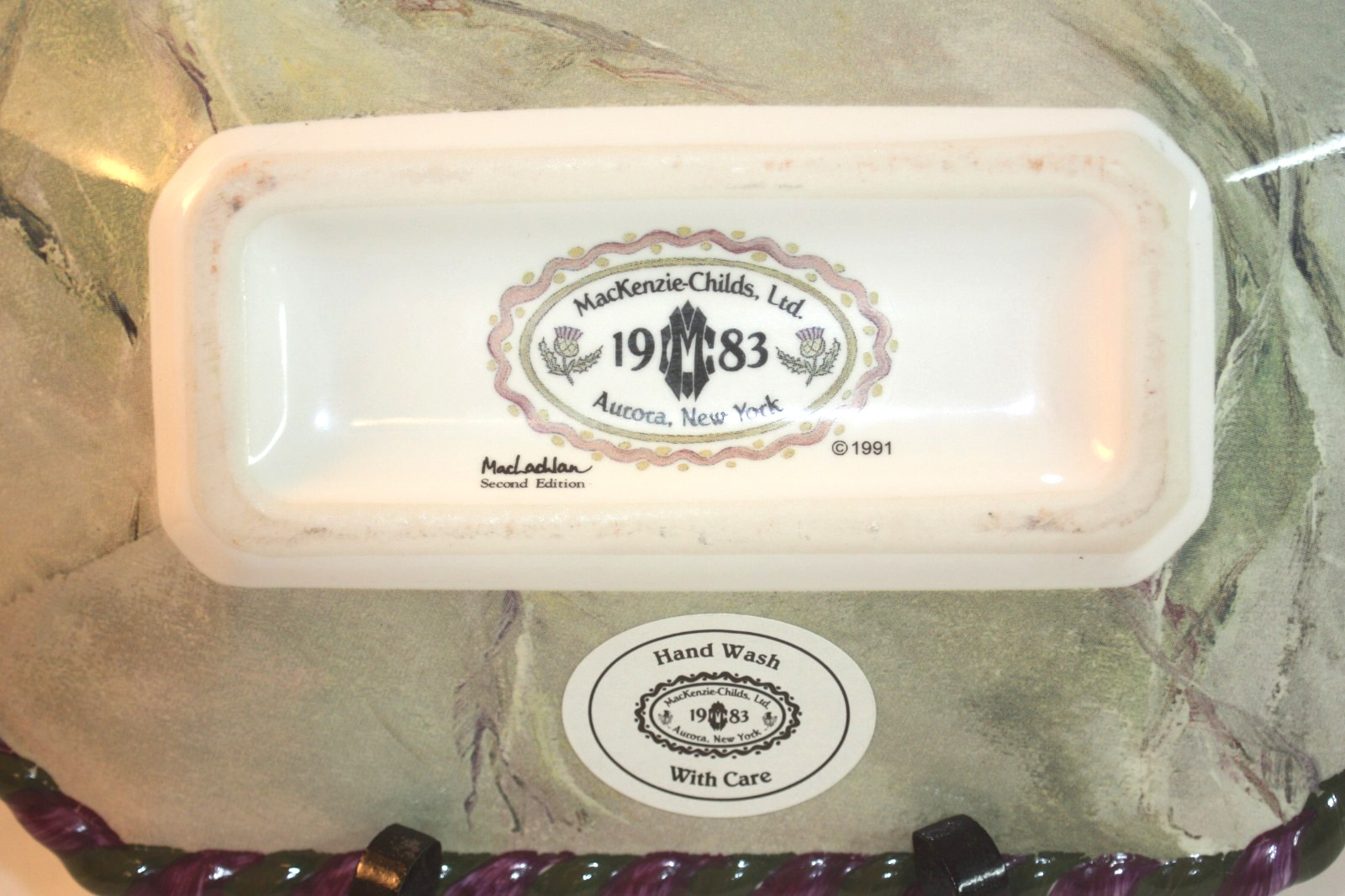 MacKenzie Childs Ltd. – MacLachlan Second Edition – Salad Plate 8 1/4″ x 5 1/2″
