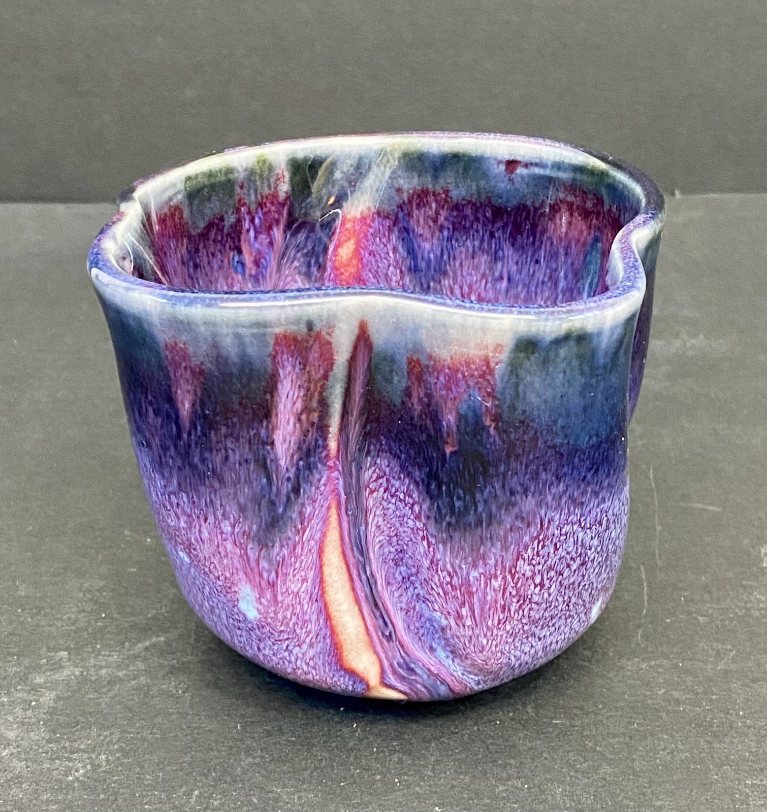 Purple Drip Glaze Studio Pottery